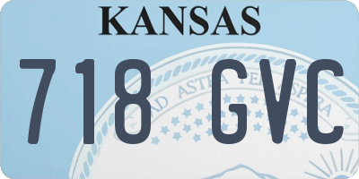 KS license plate 718GVC