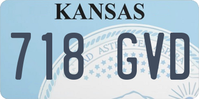 KS license plate 718GVD