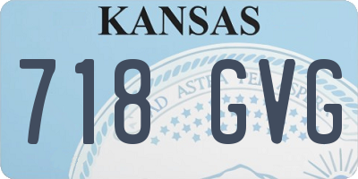 KS license plate 718GVG