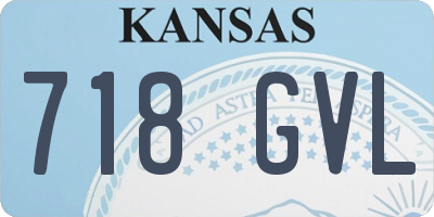 KS license plate 718GVL