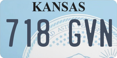 KS license plate 718GVN