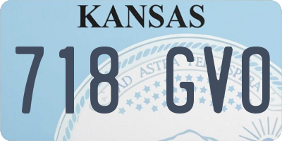 KS license plate 718GVO