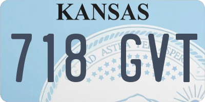 KS license plate 718GVT