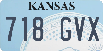 KS license plate 718GVX
