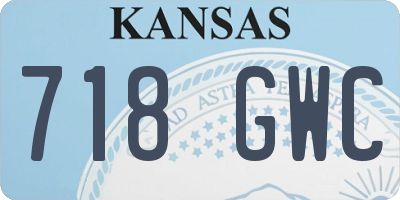 KS license plate 718GWC