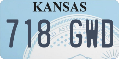 KS license plate 718GWD
