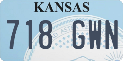 KS license plate 718GWN