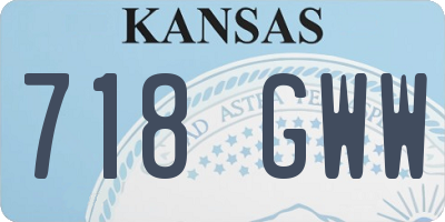KS license plate 718GWW