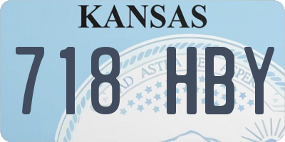 KS license plate 718HBY