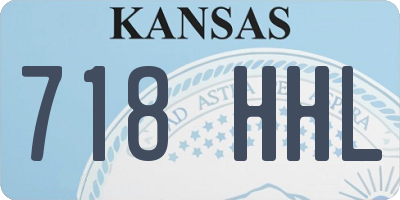 KS license plate 718HHL