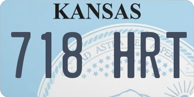 KS license plate 718HRT