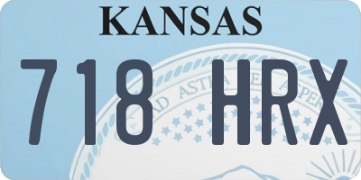 KS license plate 718HRX