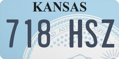 KS license plate 718HSZ
