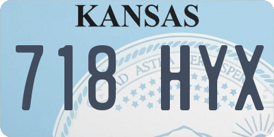 KS license plate 718HYX