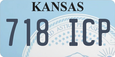 KS license plate 718ICP