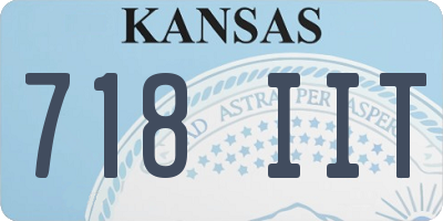 KS license plate 718IIT