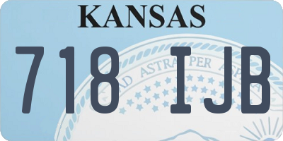 KS license plate 718IJB