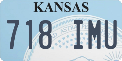 KS license plate 718IMU