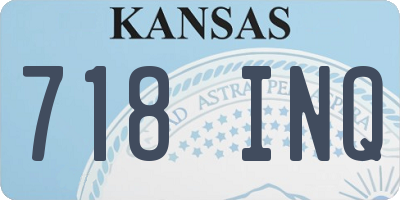 KS license plate 718INQ