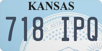 KS license plate 718IPQ