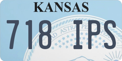 KS license plate 718IPS