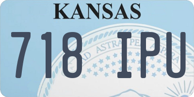 KS license plate 718IPU