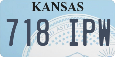 KS license plate 718IPW