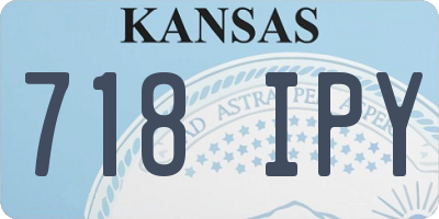 KS license plate 718IPY