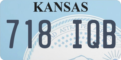 KS license plate 718IQB