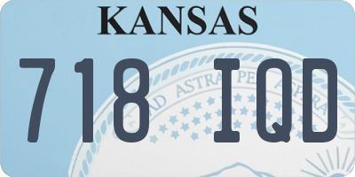 KS license plate 718IQD