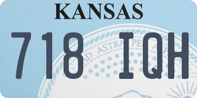 KS license plate 718IQH