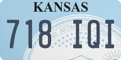 KS license plate 718IQI