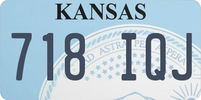 KS license plate 718IQJ