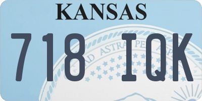 KS license plate 718IQK