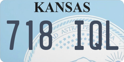 KS license plate 718IQL