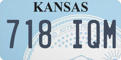 KS license plate 718IQM