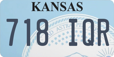 KS license plate 718IQR