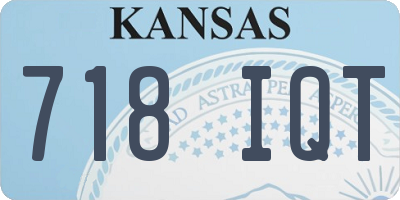KS license plate 718IQT