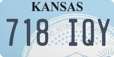 KS license plate 718IQY