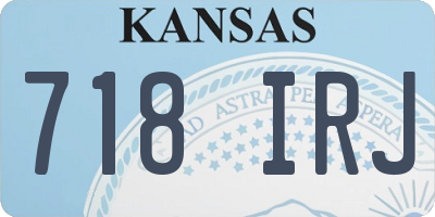 KS license plate 718IRJ
