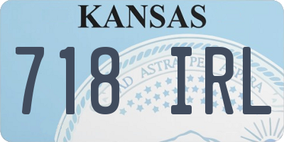 KS license plate 718IRL