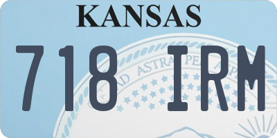 KS license plate 718IRM