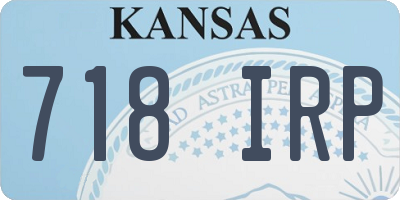 KS license plate 718IRP