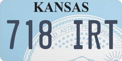 KS license plate 718IRT