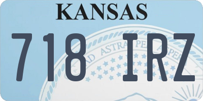 KS license plate 718IRZ