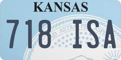 KS license plate 718ISA