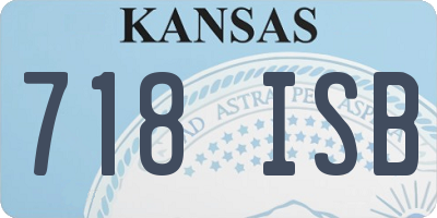 KS license plate 718ISB