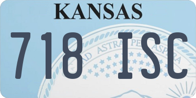 KS license plate 718ISC