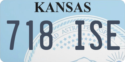 KS license plate 718ISE