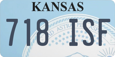 KS license plate 718ISF